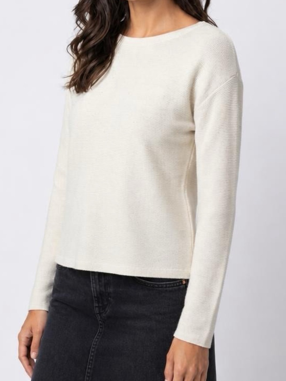 Tommy Bahama Women's XS Cream Long-Sleeve Knit Sweater